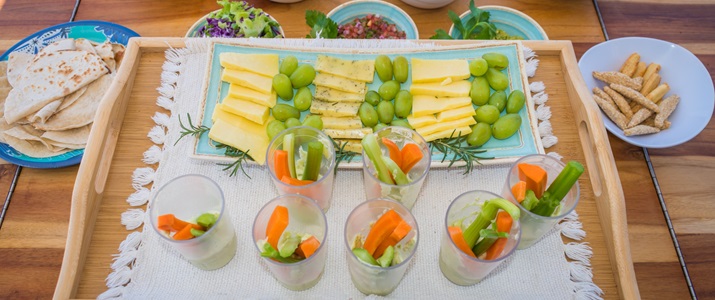 nourriture, plateau, fromage, fruit, légume