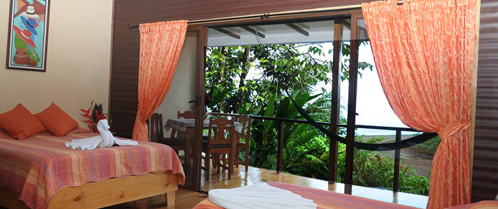 chambre avec balcon, vue mer et hamac